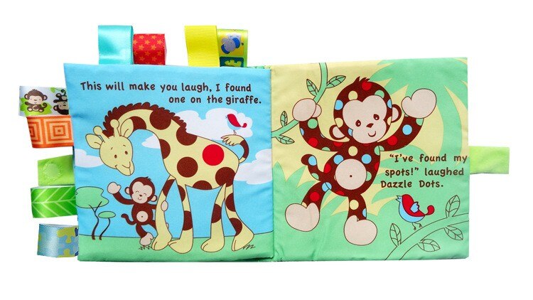 New 1 Pcs Baby Soft Toys Animal Embroidered Educational Toys Cloth Book Newborn Early Development Activity Books Baby Kids Gifts